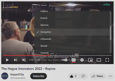 A ⚙️ jel megnyomásával több opció jelenik meg. A `subtitles` segít kiválasztani a feliratozás nyelvét, ebből a `Hungarian` lesz a magyar:)  Ha már arra jársz, kérlek, dobj ránk egy 👍 lájkot is, jól esik :)
