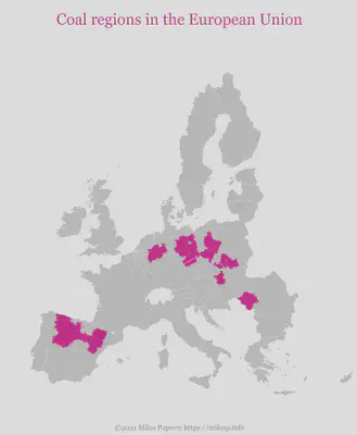 &ldquo;Coal regions in the model.&rdquo;
